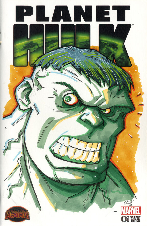 HULK sketch cover (PLANET HULK 1)