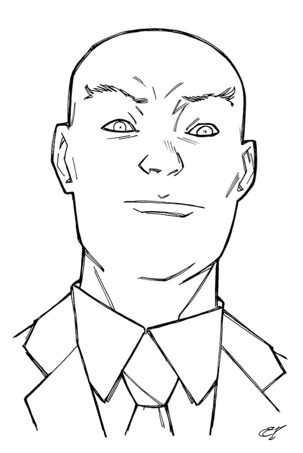 PROFESSOR X head sketch