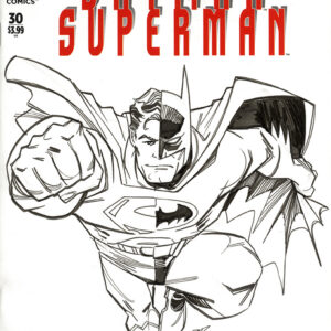 composite superman sketch cover (BATMAN SUPERMAN 30)