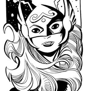 thor (jane) b/w sketch