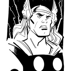 thor b/w sketch