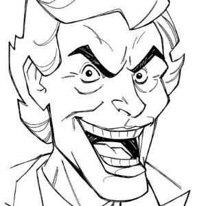 joker b/w head sketch