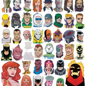 NEW! HEADSHOTS! 13X19" DC VILLAINS
