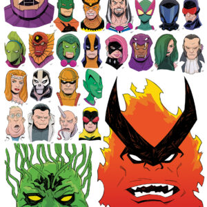 NEW! HEADSHOTS! 13X19" MARVEL VILLAINS 3