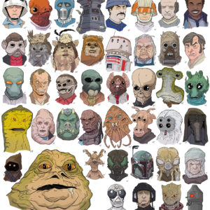 NEW! HEADSHOTS! 13X19" STAR WARS