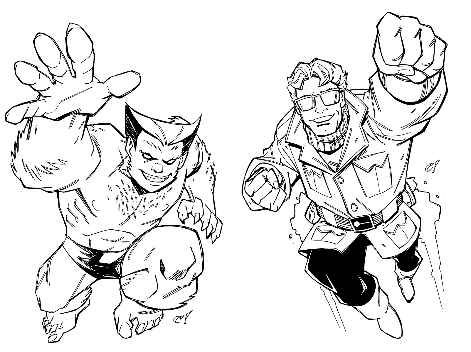 wonderman-beast-bw